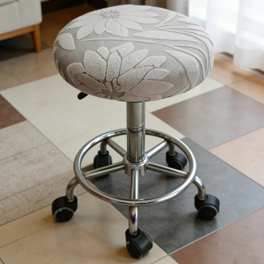 Home Bar Lounge - Penutup Kursi Bar Camellia Jacquard Fleece