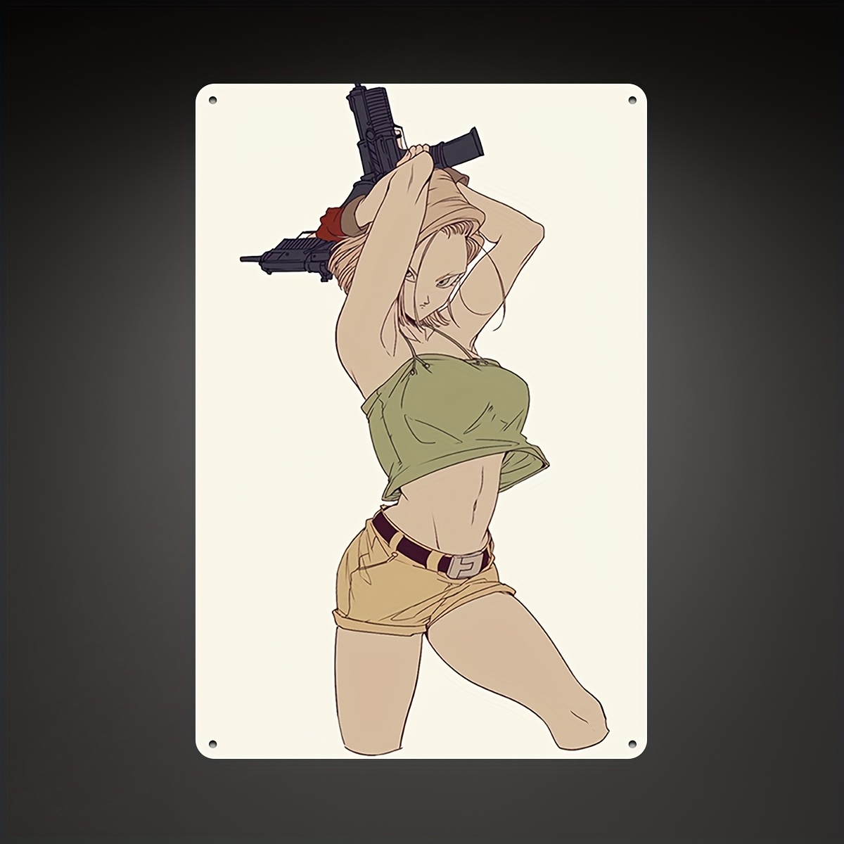 Home Bar Android - Hiasan Dinding Logam Bertema Anime Android