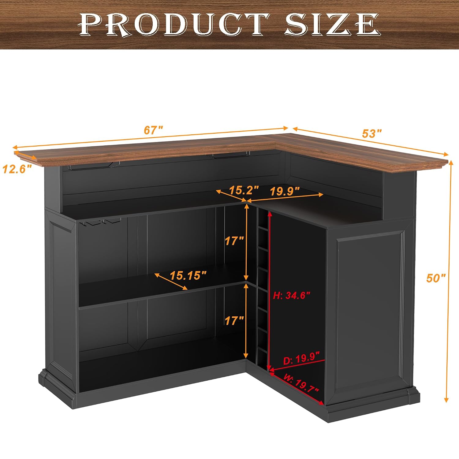 Kabinet Bar Rumah Bentuk-L den - Home Bar Lounge ulasan dan harga